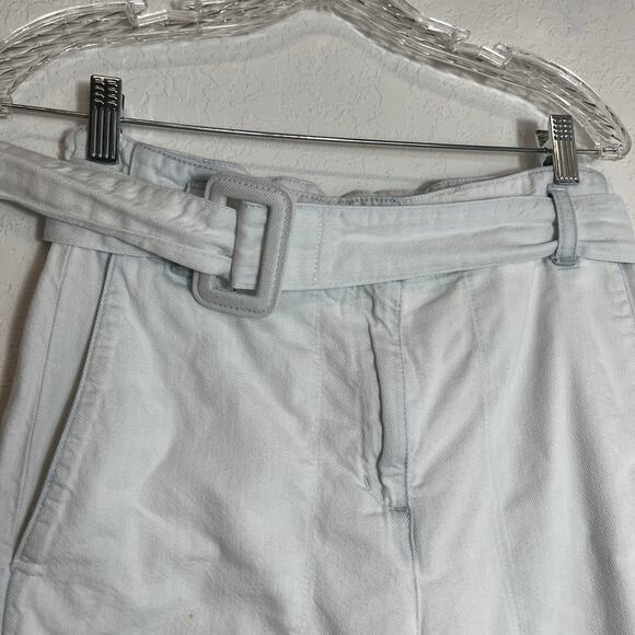 Proenza Schouler White Label Light Blue Jeans belted zip & button closure Size 2 - Picture 5 of 11